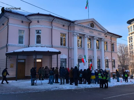 В Киеве у посольства Ирана прошел митинг в поддержку протестов в стране