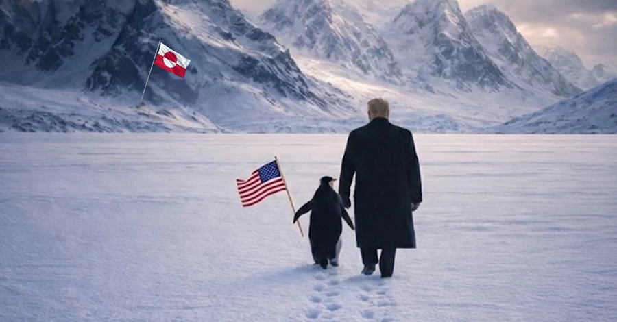 Білий дім відреагував на глузування через картинку Трампа з пінгвіном