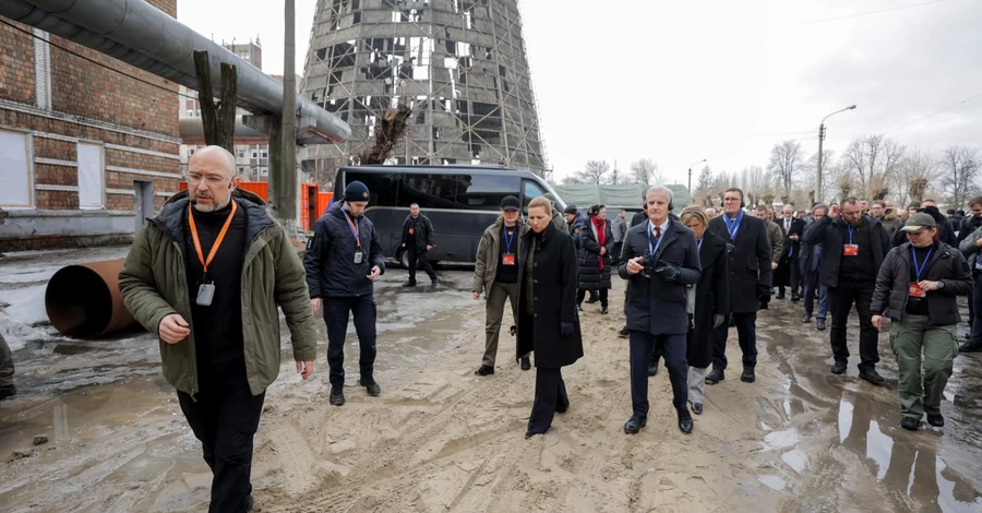 Шмигаль показав європейським лідерам зруйновану ТЕЦ у Києві