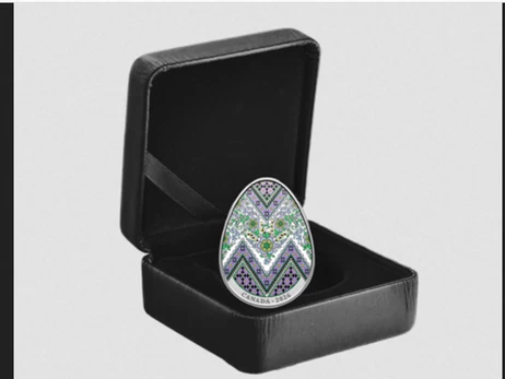 Канада випустила колекційну срібну монету у формі української писанки