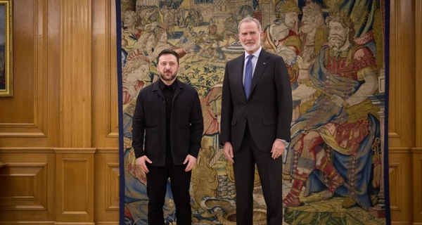  Зеленський зустрівся з іспанським королем у його резиденції 