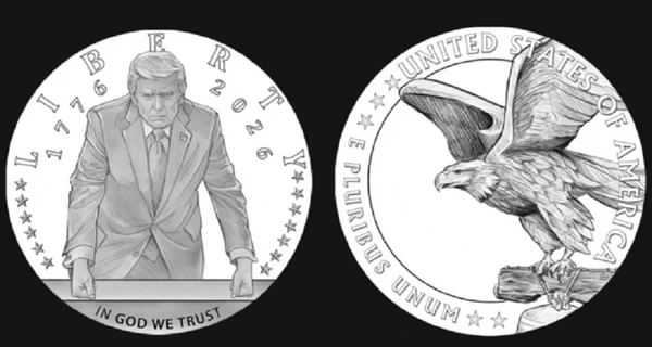 Американскую золотую монету с изображением Трампа одобрила специально отобранная президентом комиссия