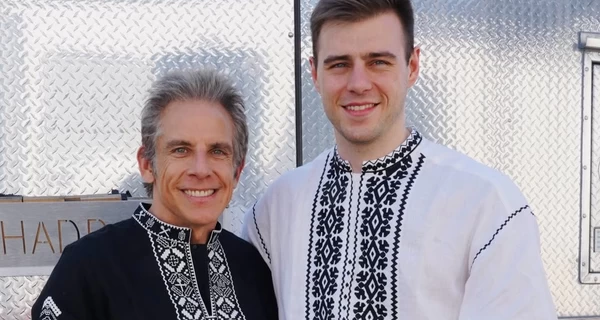 Гераскевич подарил вышиванку Бену Стиллеру