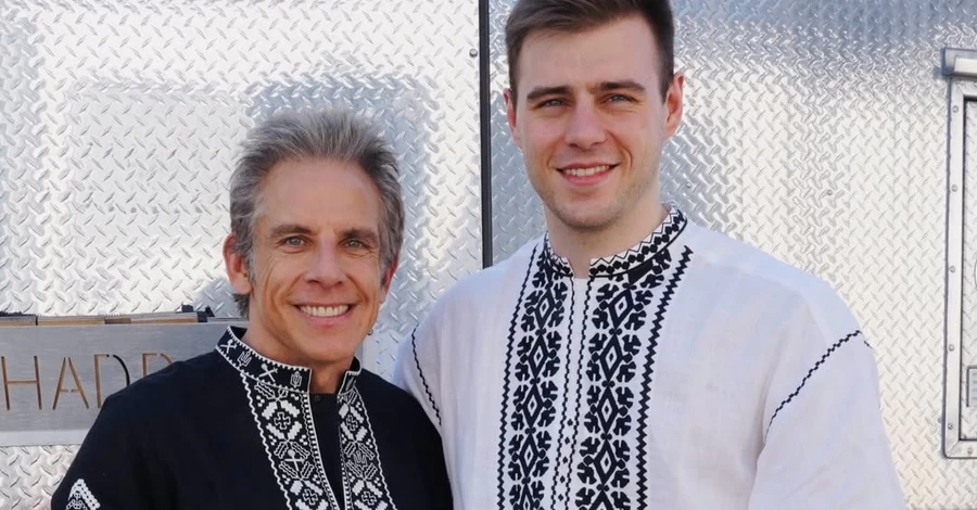 Гераскевич подарував вишиванку Бену Стіллеру