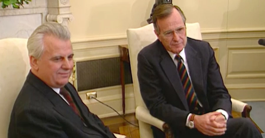 У США опублікували відео першого візиту президента України до Білого дому в 1992 році