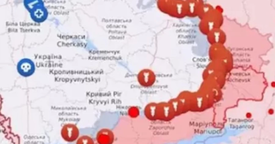 Мапа бойових дій в Україні 23.06.2026