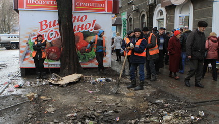 Массовый демонтаж МАФов в Днепропетровске 