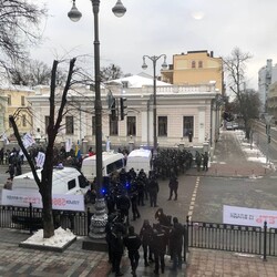 Митинг перед Радой 25 января. Фото: Елена Галаджий, КП в Украине