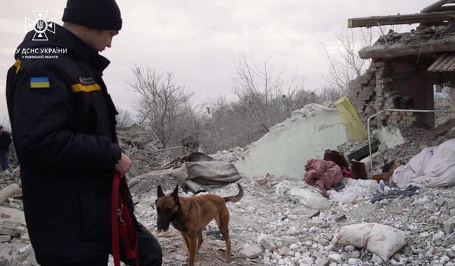 На місці трагедії працювали рятувальники та кінологи. Фото: ГУ ДСНС у Львівській області