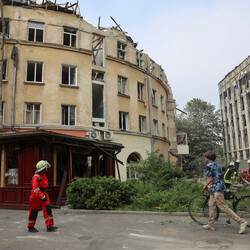 Наслідки наймасштабнішого удару по Львову з початку війни. Фото: REUTERS