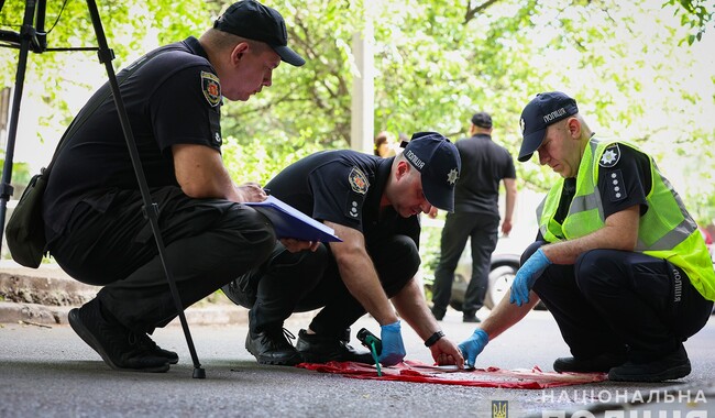 Вбивство запорізького чиновника Максима Денщика. Фото: facebook.com/UA.National.Police