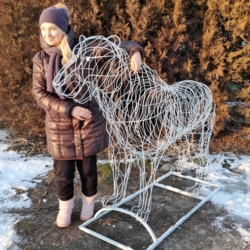 Тигр из проволоки – сила в металле. Так подписала Виктория эту скульптуру. Фото: іnstagram.com/metcom_tech