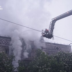 Атака на Київ у ніч на 7 травня. Фото: /t.me/dsns_telegram 
