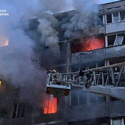Атака на Київ у ніч на 7 травня. Фото: /t.me/dsns_telegram 