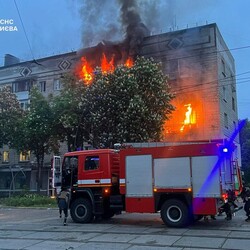 Атака на Київ у ніч на 7 травня. Фото: /t.me/dsns_telegram 