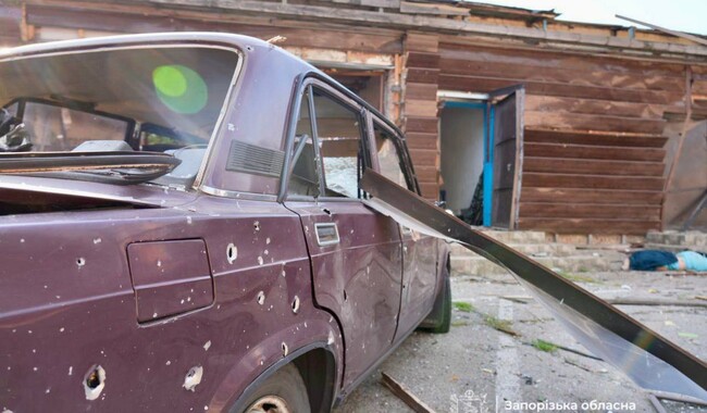 Росийский удар по Запорожскому району 6 августа. Фото: t.me/ivan_fedorov_zp 