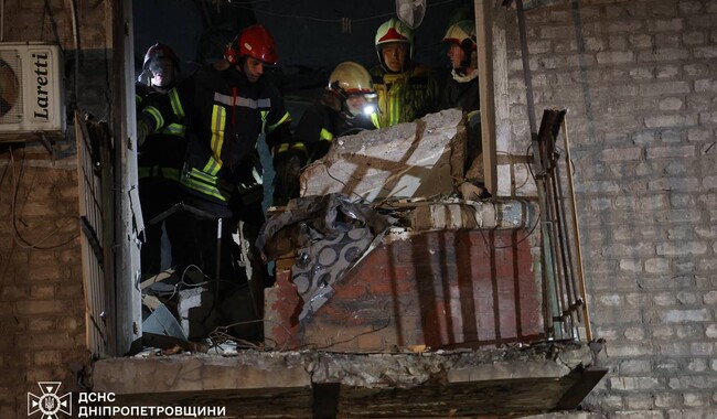 Удар по Кам`янському 6 листопада. Фото: t.me/dsns_telegram