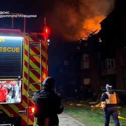 Удар по Кам`янському 6 листопада. Фото: t.me/dsns_telegram