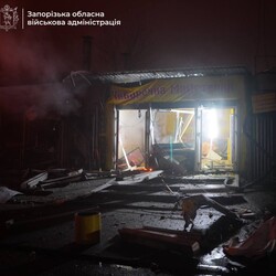 Удар по Запоріжжю ввечері 20 листопада. Фото:t.me/ivan_fedorov_zp