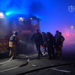 Удар по Запоріжжю ввечері 20 листопада. Фото:t.me/ivan_fedorov_zp