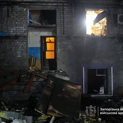 Российский удар по Запорожью в ночь на 26 листопада. Фото: t.me/ivan_fedorov_zp