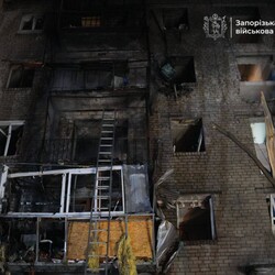 Российский удар по Запорожью в ночь на 26 листопада. Фото: t.me/ivan_fedorov_zp