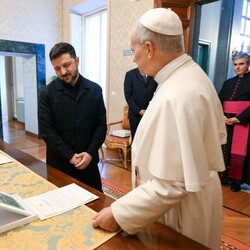 Зустріч Папи Лева XIV з Зеленським 9 грудня. Фото: t.me/V_Zelenskiy_official