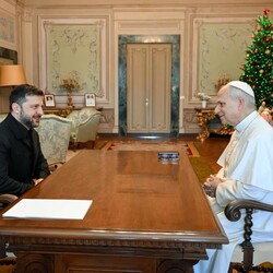 Зустріч Папи Лева XIV з Зеленським 9 грудня. Фото: t.me/V_Zelenskiy_official