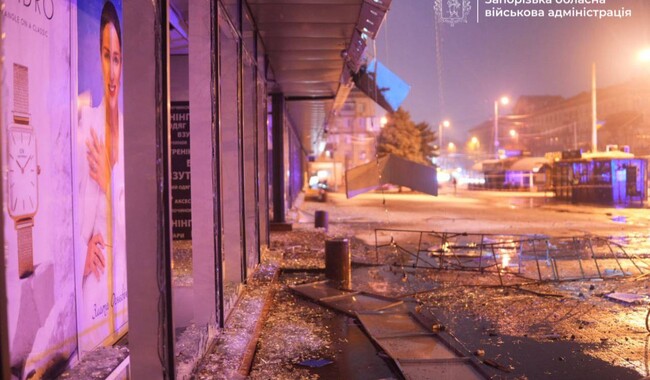 Удар по Запоріжжю 26 лютого. Фото: t.me/ivan_fedorov_zp