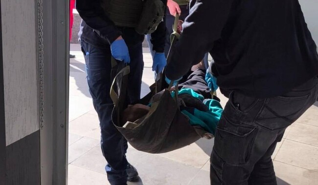 Удар российского дрона по автобусу в Никополе 7 апреля. Фото: t.me/dsns_telegram