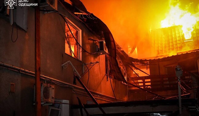 Російська атака на Одесу 24 квітня. Фото: t.me/odeskaODA